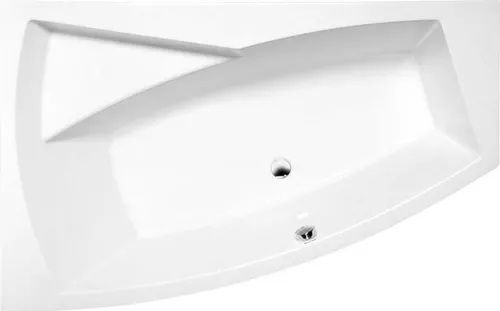 Raumspar Badewanne EVIA 160x100x47cm, links, weiß - Sanitäranlagen & Zubehör – Moderne Raumspar-Badewanne mit integrierter Sitzfläche für mehr Komfort und einem Fassungsvermögen von 230 Litern.