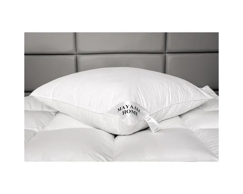 Mayaadi Home Kopfkissen HS91 – 80x80 cm, 3-Kammer Kissen für optimalen Schlafkomfort - Kissen, 3-Kammer-Design mit 1400g Gänsefedern und Daunen für perfekten Komfort, waschbar bis 60°C und allergikerfreundlich.