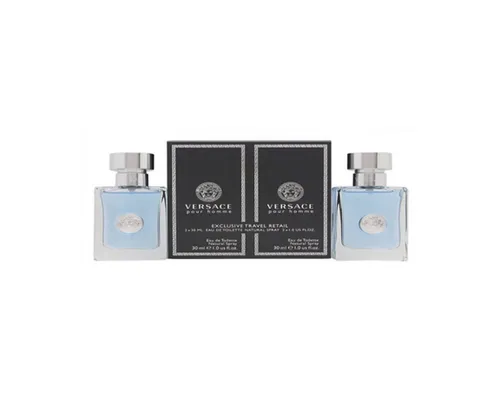 Versace pour Homme Geschenkset für Herren 30 ml - Elegantes Geschenkset mit 2 x 30 ml Eau de Toilette. Ideal für besondere Anlässe und um Freude zu bereiten. Perfekt für stilbewusste Männer.
