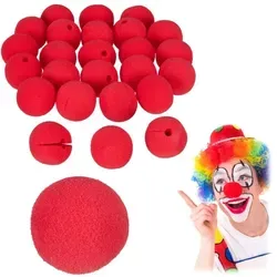 Relaxdays Clownsnasen rot 25er Set Rot