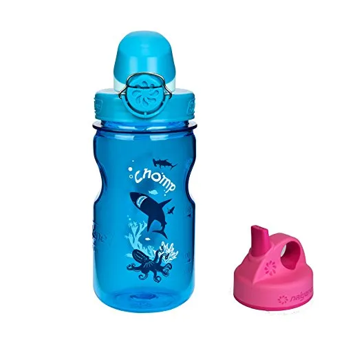 Nalgene 'Everyday OTF Kids' 0,375 L, blau Chomp, + Grip-n-Gulp-Deckel pink
