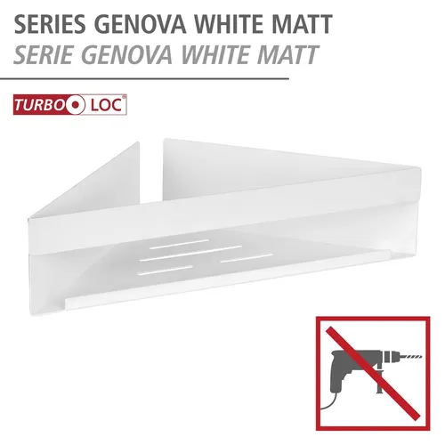 WENKO Turbo-Loc® Eckablage Genova White matt von WENKO