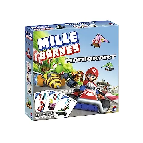 Dujardin — Mille Bornes Mario Kart — Brettspiel — Brettspiel — Erreiche zuerst 1000 Terminals — Familienspiel — 2 Spieler und mehr — Ab 7 Jahren