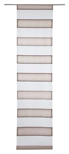 Flächenvorhang in Weiß und Braun, B 60 cm, L 245 cm - Eleganter Flächenvorhang für stilvolle Räume, mit modernem Design und einfacher Pflege. Ideal für Fensterdekorationen in jedem Zuhause.