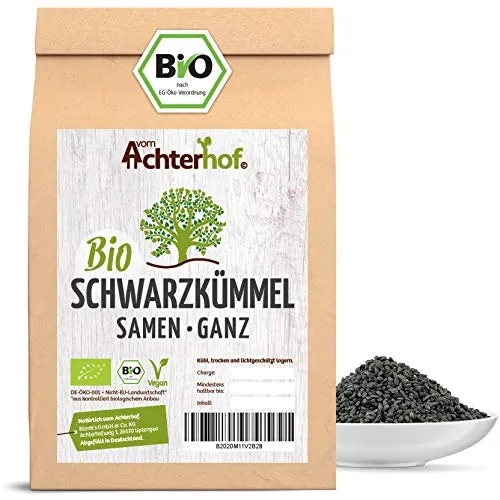Schwarzkümmelsamen Bio ganz (250g) original nigella sativa ägyptischer Schwarzkümmel Samen ganz vom-Achterhof