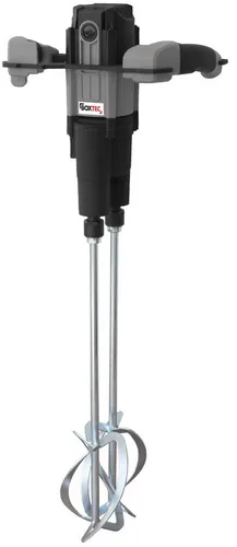 BOXTEC Doppelrührwerk 1800W 2-Gang MASTER PRO - Rührwerke: Leistungsstarkes 1800W-Motor mit 2-Gang-Getriebe für präzises Mischen von zähen Baustoffen und Farben, ideal für Profis und Heimwerker.