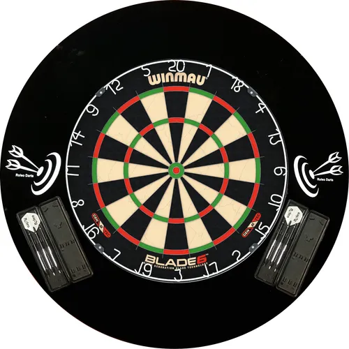 Winmau Dartscheibe Blade 6 Profi Set mit 2 Sätzen Pfeilen