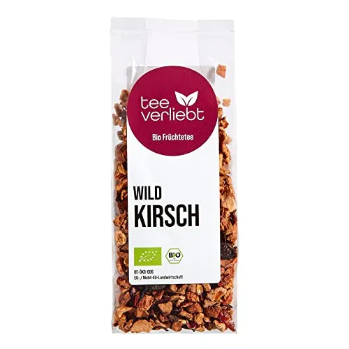 Teeverliebt - Loser Bio-Früchtetee Wildkirsch 100g I Wild-Fruchtig-Frisch I Tee-Mischung aus Kontrolliert Biologischem Anbau