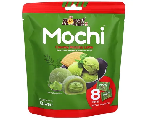 Royal Family Kuchen, Royal Family Mochi Creamy Matcha Latte einzeln verpackt 120g