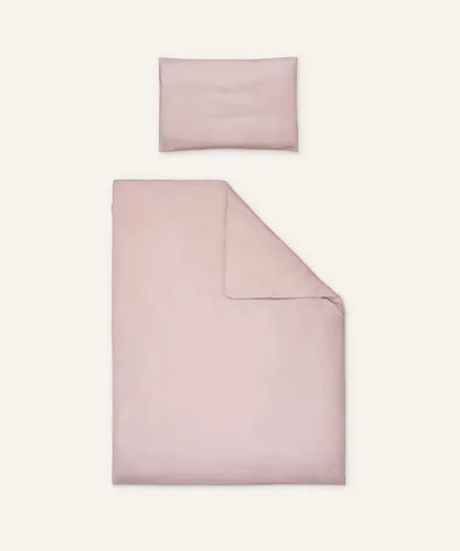 Ehrenkind® Bettwäsche-Set Feinbiber | 100% Bio-Baumwolle | Standard 100 by Oeko-TEX | 100x135cm + 40x60cm Rose | Bettwäsche 135x100