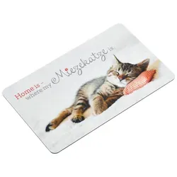 Schneidebrett Miezekatze in Weiß L: ca. 23,5cm