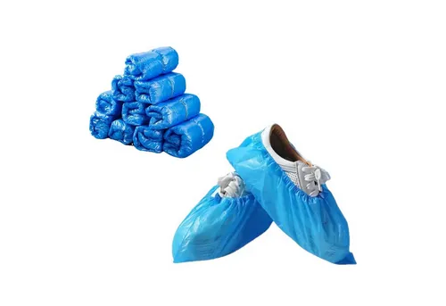 Ulith Schuhüberzieher Überziehschuhe blau Einheitsgröße Einweg Schuhüberzieher (500-St) gehämmert mit Gummizug