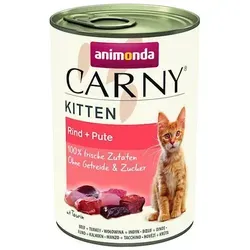 Animonda Cat Carny Kitten Rind und Putenherzen 400g von animonda