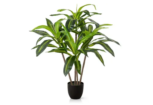 Kunstpalme künstlicher Drachenbaum, Kunstpflanze Drachenbaum im Topf Drachenbaum, PASCH, Höhe 100 cm