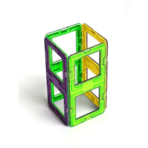 MAGNIKON Magnetische Bausteine Ersatzset | Magnetbausteine | Kinderspielzeug ab 3 Jahre | Geschenk Für Mädchen, Jungen | Montessori Spielzeug | (Rechtecke 4 STK)
