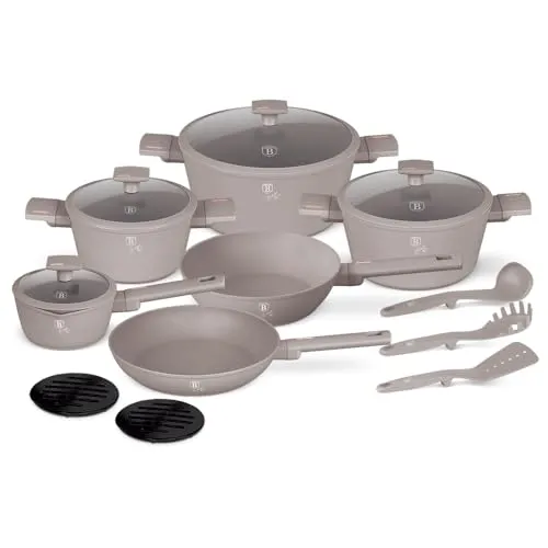 Berlinger Haus Kochgeschirrset 15 Stück Taupe Collection von Berlinger Haus