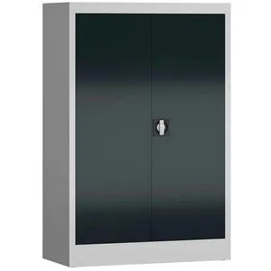 Steelboxx Mehrzweckschrank 1200 x 800 x 380 mm – Komplett montiert - Hochschrank mit 3 Ordnerhöhen für optimalen Stauraum im Büro oder Werkstatt. Robuste Stahlkonstruktion, abschließbar und sofort einsatzbereit – kein Aufbau nötig!