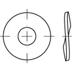 DIN 137 Federscheiben, gewellt Federstahl, Form B, 20mm - 100 Stück - Federscheiben aus gewelltem Federstahl, mechanisch verzinkt, ideal für sichere Verbindungen und optimale Druckverteilung, 100 Stück im Set.
