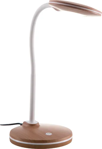 LED Tischleuchte Holzoptik - Touch dimmbar - Tischleuchte in Holzoptik mit Touch-Dimmer, 3,5W und 300 Lumen für warmweißes Licht. Ideal für stimmungsvolle Beleuchtung im Wohnzimmer oder Schlafzimmer.