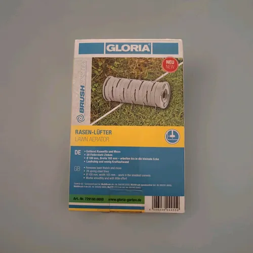 Gloria MultiBrush Lüfterwalze für Rasenflächen - 7291600000 - Effiziente Rasenlüfter-Walze mit 28 robusten Edelstahl-Zinken. Ideal zum Entfernen von Rasenfilz und Moos für einen gesunden Rasen bis 100m².