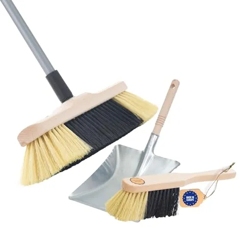 Novaliv Zimmerbesen mit Teleskopstiel in braun von Novaliv