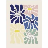 Komar Wandbild Disney The Lion King Between Flowers 30 cm x 40 cm Bunt