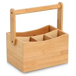 Utensilienhalter aus Bambus 21,5 x 14 cm in Braun