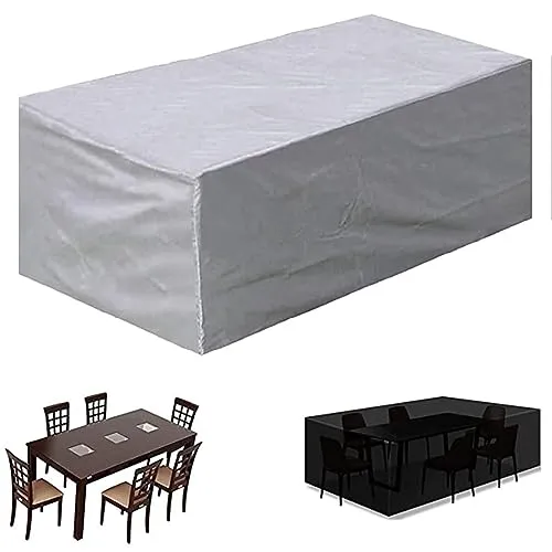 Abdeckplane GartenmöBel Winterfest 152x104x71cm Rechteckig Schutzhülle für Möbelsets Sitzgruppe Gartentisch, Abdeckung gartenmöbel Schutzhülle Gartenmöbel, 420D Oxford Schutzhülle für Gartenmöbel