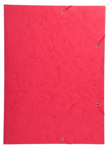 EXACOMPTA Organisationsmappe 5x Sammelmappe mit Gummizug, A3, Rot - Robuste 3-Klappen Sammelmappe aus 600g/qm Karton, ideal für den sicheren Transport und die Aufbewahrung von großformatigen Dokumenten.