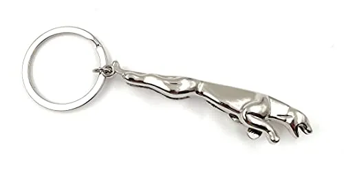 Onwomania - Panther Katze Raubtier - Schlüsselanhänger Metall Glücksbringer ideal als Geschenk z.B. für den besten Freund, die beste Freundin, Mama - Für Männer, Frauen & Kinder