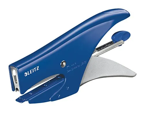 Leitz Heftzange, Hinterlademechanik, Metall 15 fogli blau