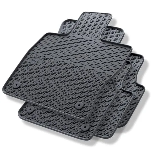 Mossa - Gummifußmatten Auto kompatibel mit Audi A3 Hatchback, Limousine (2012-2020) schwarz Gummimatten Gummi Fußmatten