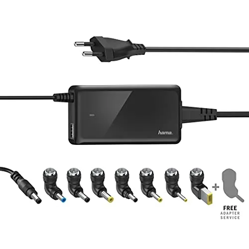 Hama Notebook-Netzteil SLIM 19V 65W schwarz - Kompakt und leicht, ideal für unterwegs und zuverlässige Stromversorgung