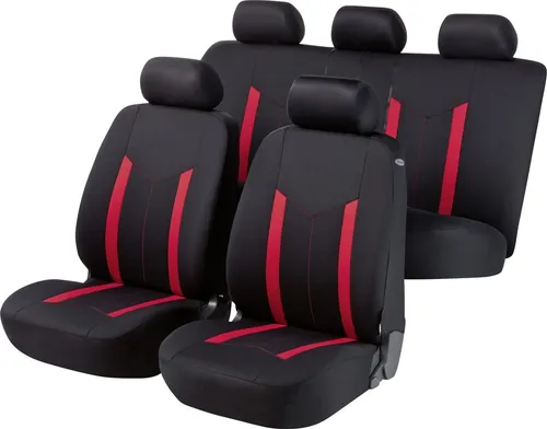 Walser Autositzbezug Hastings Komplett-Set Collection Basic rot - Sitzbezüge für Autos, schützende und stylische Lösung in leuchtendem Rot für ein frisches Interieur.