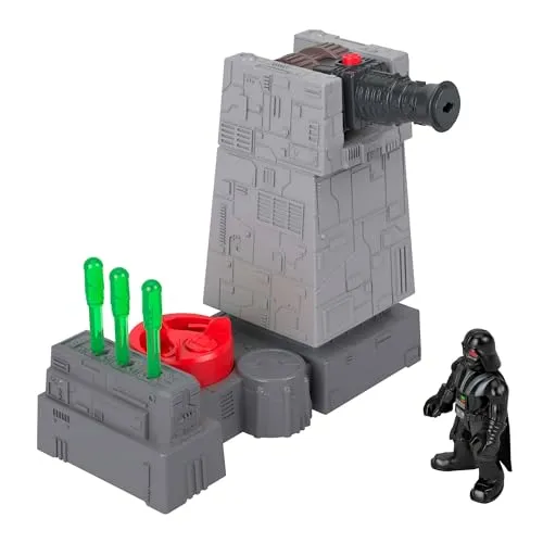 Fisher-Price Imaginext Star Wars-Spielzeuge, Todesstern-Turm, Kanone mit Darth Vader-Figurenschlüssel aus Metall für Kinder ab 3 Jahren, JCY30