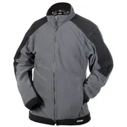 Kazan Zweifarbige Fleecejacke - zementgrau/schwarz, Größe 3XL - Arbeits- & Schutzkleidung mit elastischen Ärmelbündchen und Antipilling-Mikrofaser-Fleece, ideal für Komfort und Langlebigkeit bei der Arbeit.