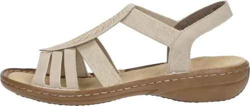 Rieker 608C0 62 Damen Keilsandale Beige, Gr. 40 in beige von Rieker
