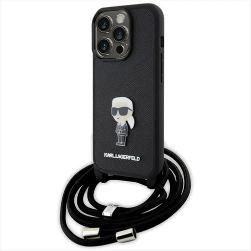 Karl Lagerfeld Apple iPhone 15 Pro Schutzhülle Case Cover Saffiano Metal Pin