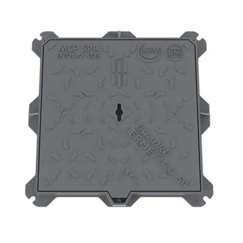 Schachtdeckel aus Gusseisen B125 cm 60 x 60 cm