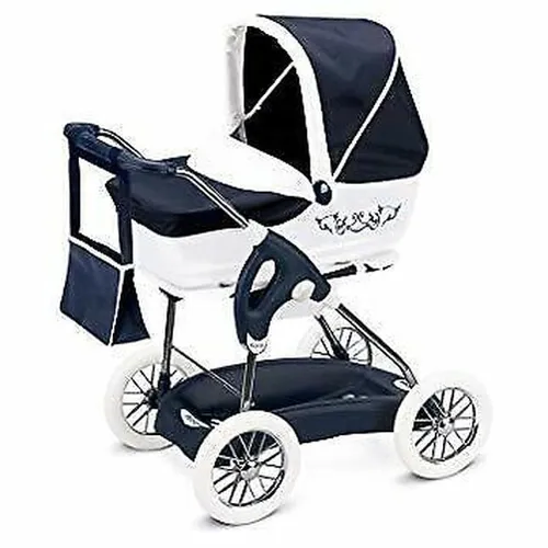 Smoby 7600250581 Kinderwagen Für Puppe Klein Kombi Klappbar Blau