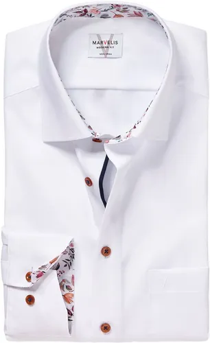 MARVELIS Businesshemd blau 46 - Elegantes Businesshemd in Hellblau für den modernen Look. Aus 100% Baumwolle gefertigt, bietet es hohen Tragekomfort und ist pflegeleicht. Ideal für jeden Anlass mit stilvollem New-Kentkragen und Brusttasche.