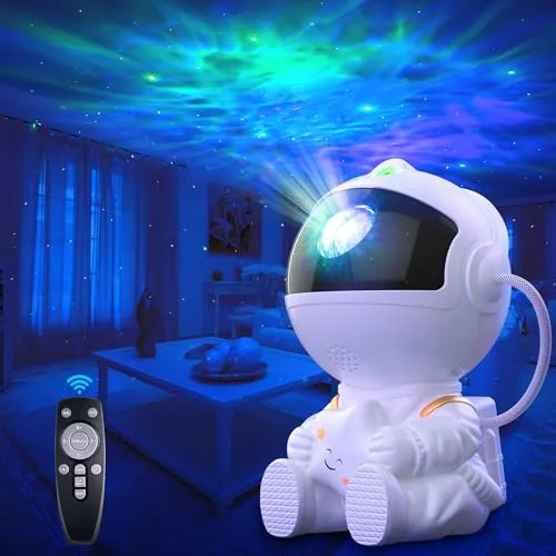 Macchiatto Astronaut Sternenhimmel Projektor - Nachtlichter & Schlummerleuchten für Kinder, mit 8 Nebula Modi und 360° Rotation für ein traumhaftes Ambiente im Schlafzimmer.