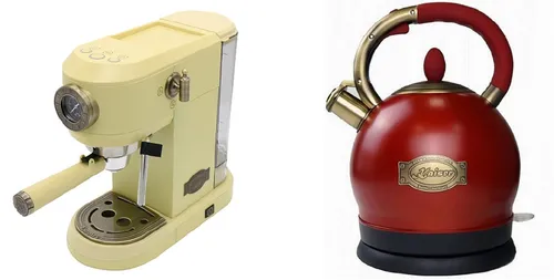 Kaiser Kaffeemaschine KA 2005 ElfEm+WK 2000 RotEm - Kochfelder: Hochwertige Kaffeemaschine mit 19 bar Druck für perfekte Kaffeevariationen wie Cappuccino und Espresso, ausgestattet mit einem eleganten Finish aus massivem Metall.