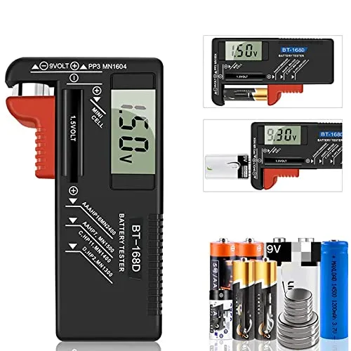 ZHITING Batterietester, Batterietester Digital, Messgerät mit Analoganzeige - zur Überprüfung des Ladezustandes - geeignet für AAA, AA, C, D Batterien (1,5V und 9V)