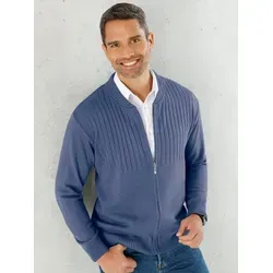 Sieh an! Strickjacke Strickjacke Langarm blau 50