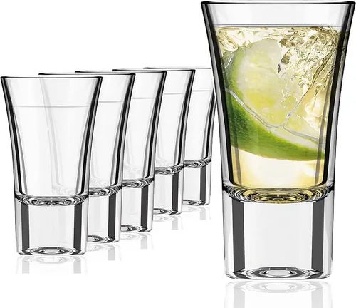 SAHM Schnapsglas Schnapsgläser Set (6 STK) - 57ml Original Shotgläser Set, Edles Glas, 100% recyclebar