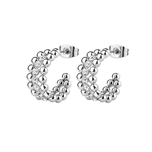 Brosway Ohrringe Perfect für Damen aus Edelstahl und Kristallglas - Ohrringe für Damen in elegantem Silber, aus hochwertigem Edelstahl und funkelndem Kristallglas, ideal für jeden Anlass und als perfektes Geschenk.