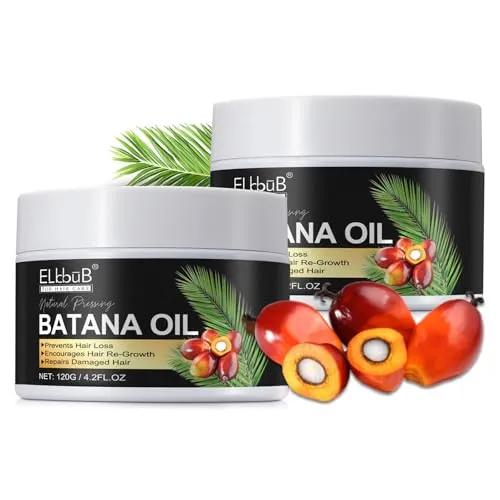 P-Beauty Bio Batana Öl 2x120g - Haaröl für intensives Haarwachstum und Pflege, repariert Spliss und sorgt für glänzendes, geschmeidiges Haar. 100% rein und vegan, ideal auch für Haut und Nägel.