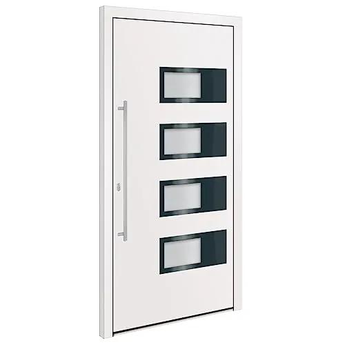 vidaXL Haustür Weiß 100x200 cm aus Aluminium und PVC von vidaXL