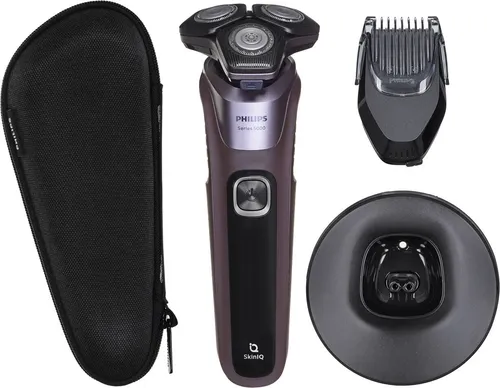 Philips SHAVER Series 5000 S5589/38 Elektrischer Nass- und Trockenrasierer, Rotationstrasierer, Braun, SteelPrecision blades, LED, Replace every 2 yrs with SH71, 2 Jahr(e)